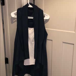 Navy Sweater Shrug Vest